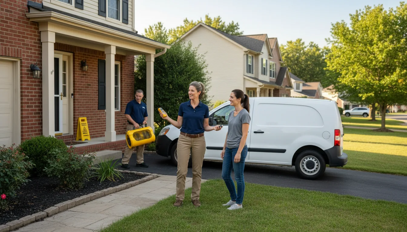 Residential water damage restoration in Emerson, NE